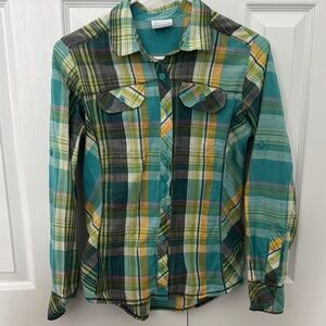Columbia Plaid Button-Up Shirt